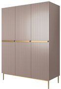 Dulap Nicole 150 cm - MDF roz antic / picioare aurii