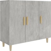 vidaXL Servantă, gri beton, 90x34x80 cm, lemn compozit