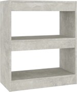 vidaXL Bibliotecă/Separator cameră, gri beton, 60x30x72 cm