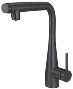 Baterie de chiuvetă cu cap de duș detașabil Deante BRE_N75M ERIDAN negru