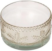 Lumânare în sticlă Glass snowflake 350 g, auriu, 15 x 8 cm