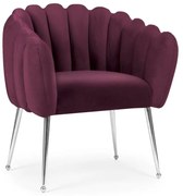 Scaun Lili burgundy/silver – H81 cm