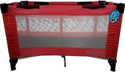 Patut Pliant, Tarc copii Baby Care™ PRO, Pliabil pe 2 Niveluri, plasa tantari,geanta transport inclusa, Rosu