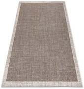 Covor sisal Floorlux 20401 Cadru taupe si şampanie