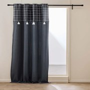 Draperie gri antracit din amestec de bumbac 140x240 cm Everest – douceur d'intérieur
