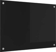 vidaXL Panou de bucătărie Negru 70 x 50 cm sticlă securizată