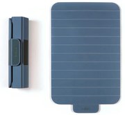 Tocator alimente Trebonn 1021111, Pliabilă, 39x24 cm, Antiderapant, Inchidere magnetica, Albastru-gri