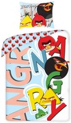 Lenjerie de pat Angry Birds - litere