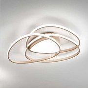 Ondaluce - Plafonieră LED dimabilă ROSE LED/60W/230V 50 x 54 cm aurie