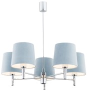 Candelabru modern design elegant BOLZANO 5L albastru