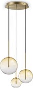 Lustra suspendata design modern EQUINOXE SP3 AMBRA SFUMATO