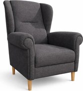 Fotoliu gri închis wing Swan – Ropez