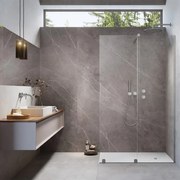 Paravan de dus tip Walk-in Radaway Furo nichel periat-transparent 80 cm sticla securizata 8 mm dreapta