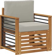 vidaXL Set de canapele de exterior cu pernă natural 71 x 63 x 73 cm