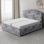 Huse bielastice MARMO gri pat (l. 140 - 200 cm)