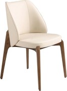 Scaun Lux tapitat cu piele sintetica Cream