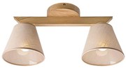 Lustr ANTONIO 2xE14/40W/230V, montaj plafon, stejar