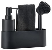 Suport pentru accesorii de spălat negru din plastic/din silicon Singles – Zone