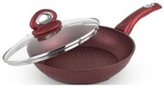 Tigaie Marmorata cu capac 28 Cm Royalty Line Fp 28 Rosie