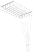 JAKS Uscător de rufe de tavan 6 tije alb Lungime: 110 cm