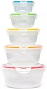 LOCKnLOCK Set de recipiente pentru alimente Lockrotund, 5 buc