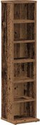 vidaXL Dulap CD-uri, lemn vechi, 21x20x88 cm, lemn compozit