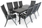 Set gradina Orsino - 8 locuri, negru / gri