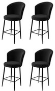 Set de scaune de bar Fora Black, 4 buc., 4 buc