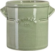 Ghiveci din ceramică glazurată manual 1L verde deschis, „Brobacka"