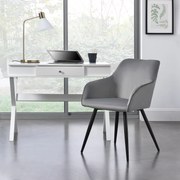 Juskys Fotoliu Tarji cu husa din catifea - gri