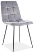 Scaun Mila velvet gri/negru Blu14