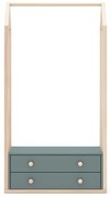 Șifonier de copii verde prăfuit deschis 80x170x40 cm Esteban – Marckeric