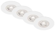 SET 4x corp de iluminat LED încastrat pentru baie LED/4,9W/230V IP44 alb Brilo