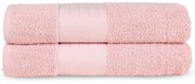 Prosoape roz 2 buc. din bumbac din frotir 70x140 cm – Good Morning