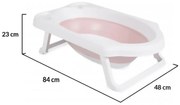 Cadita pliabila cu stender pentru bebelusi si copii NOVOKIDS™ Maoui Folding Tub, Baita bebe, Forma ergonomica, Dimensiuni 84x48x23 cm, Supapa