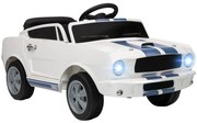 AIYAPLAY Mașină electrică 12V cu licență Ford Shelby GT 350 vehicul electric telecomandă telecomandă 2,4G 3-6 ani alb | Aosom Romania