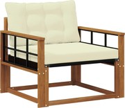 vidaXL Set de canapele de exterior Lemn solid de Acacia și Textilene
