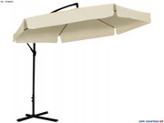 JAKS Umbrelă de grădină bej LED