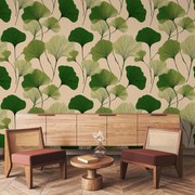 Fototapet - Frunze verzi de ginkgo (147x102 cm)