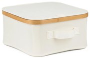 Cutie de depozitare G21 30 x 30 x 15 cm, dinbambus cu capac, bej