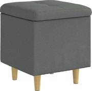 vidaXL Ottomană de depozitare Gri închis 40 x 40 x 45 cm țesătură