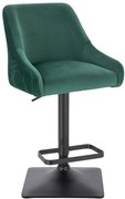 HR920KW Scaun Verde din Catifea cu Bază Neagră