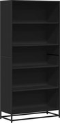 vidaXL Bibliotecă, negru, 80,5x35x170,5 cm, lemn prelucrat