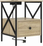 vidaXL Dulap de noapte Stejar Sonoma 41,5 x 40,5 x 55 cm Lemn compozit