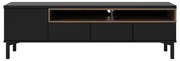 Comodă TV neagră 156x48x48 cm Roomers – Tvilum