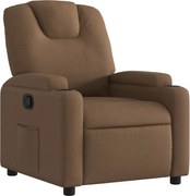 vidaXL Fotoliu rabatabil, maro, material textil