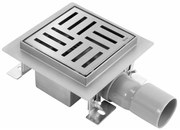 Rigola dus Cross argintiu periat 12x12