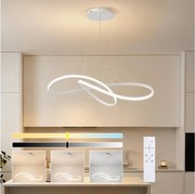 Brilagi - LED dimabil lustră pe cablu INFINITY LED/80W/230V 80x80 cm albă + telecomandă