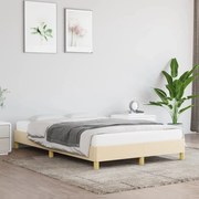 vidaXL Cadru de pat fără saltea, crem, 120x200 cm, textil