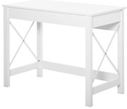 HOMCOM Birou de Studiu Stil Modern Birou Ușor de Asamblat pentru Birou Dormitor Studiu 105x50x76 cm Alb | Aosom Romania